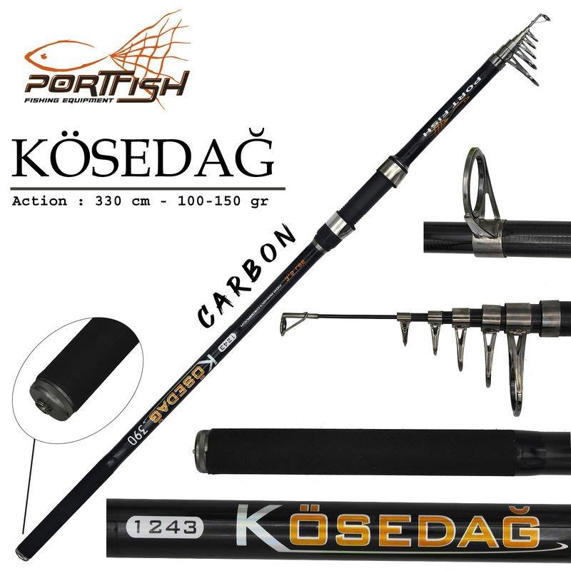 Portfish Kösedağ Teleskopik Olta Kamışı 390 cm 100-150 GR