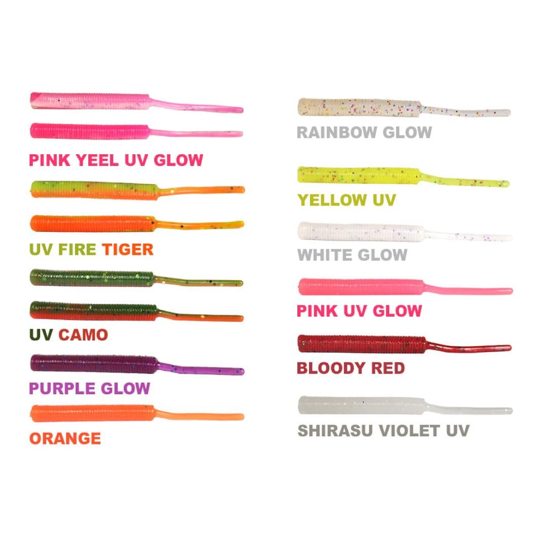 RYUJI TINY WORM TPR 5CM, 18AD  lrf silikonu - RYUJI