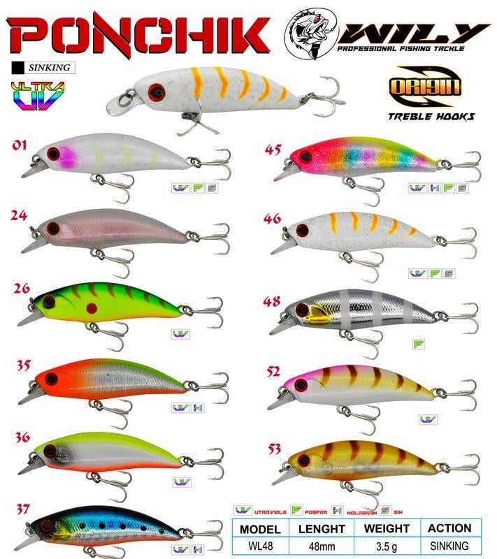 Wily Ponchik 4,8 cm Maket Balık 3,5 gr Sinking