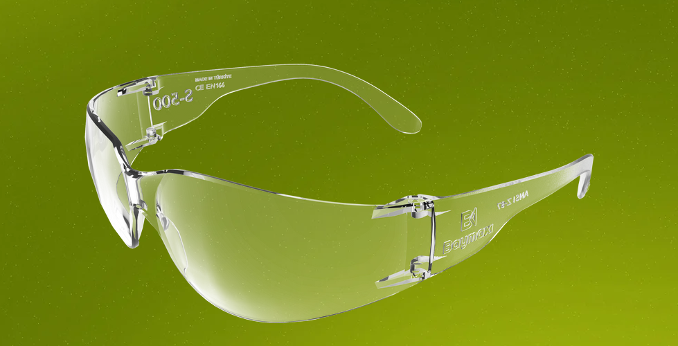 BAYMAX S-500 Dinamik Koruyucu Gözlük Şeffaf