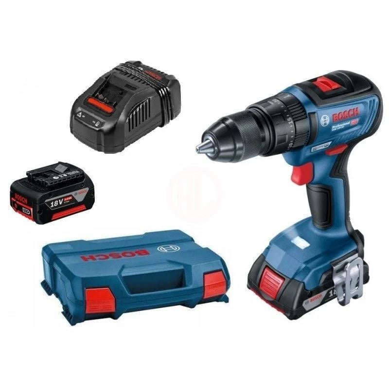 Bosch GSB 18V-50 2x2 Ah Akülü Darbeli Vidalama Makinesi