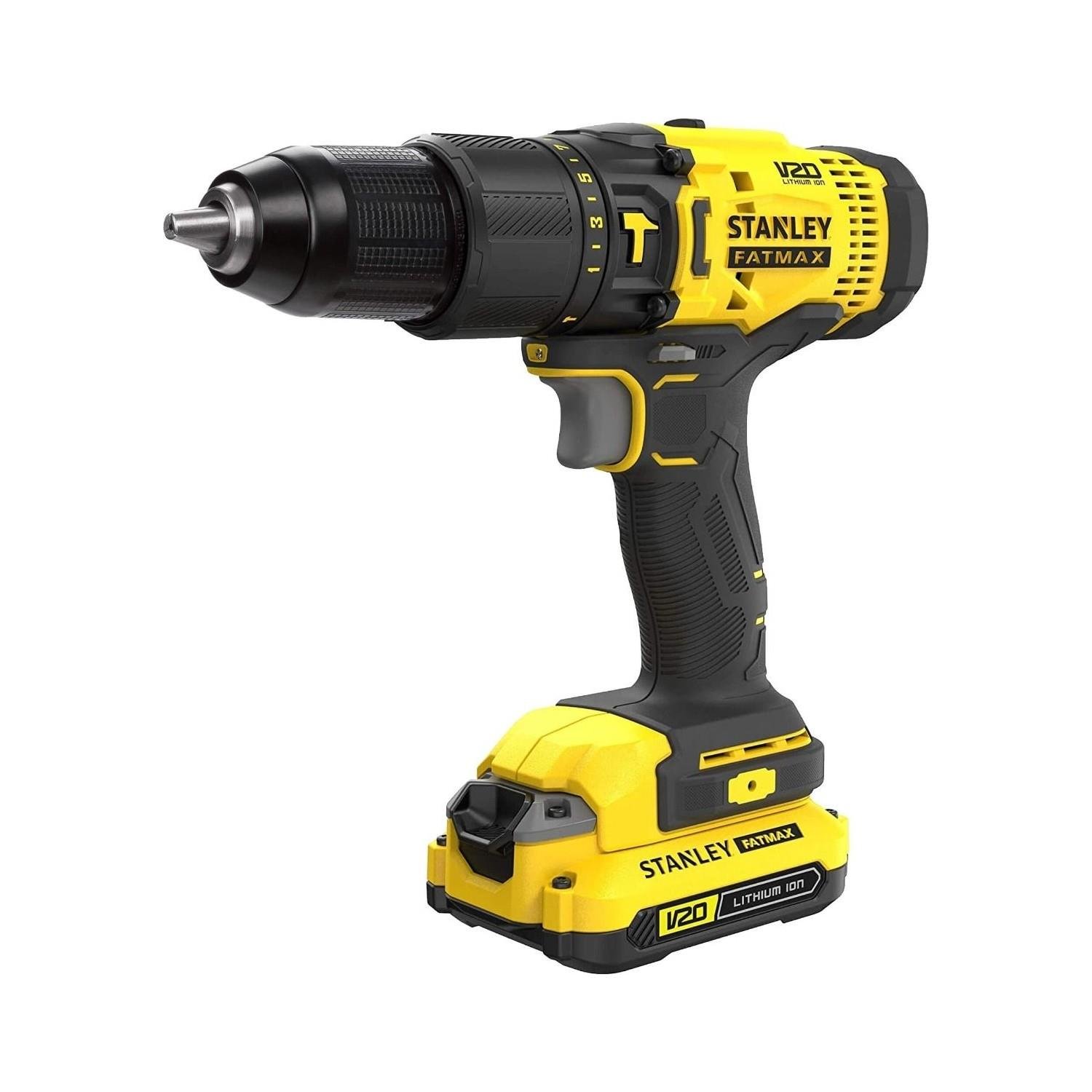 Stanley SCD718 18V 2.0AH V20 Çift Akülü Darbeli Matkap
