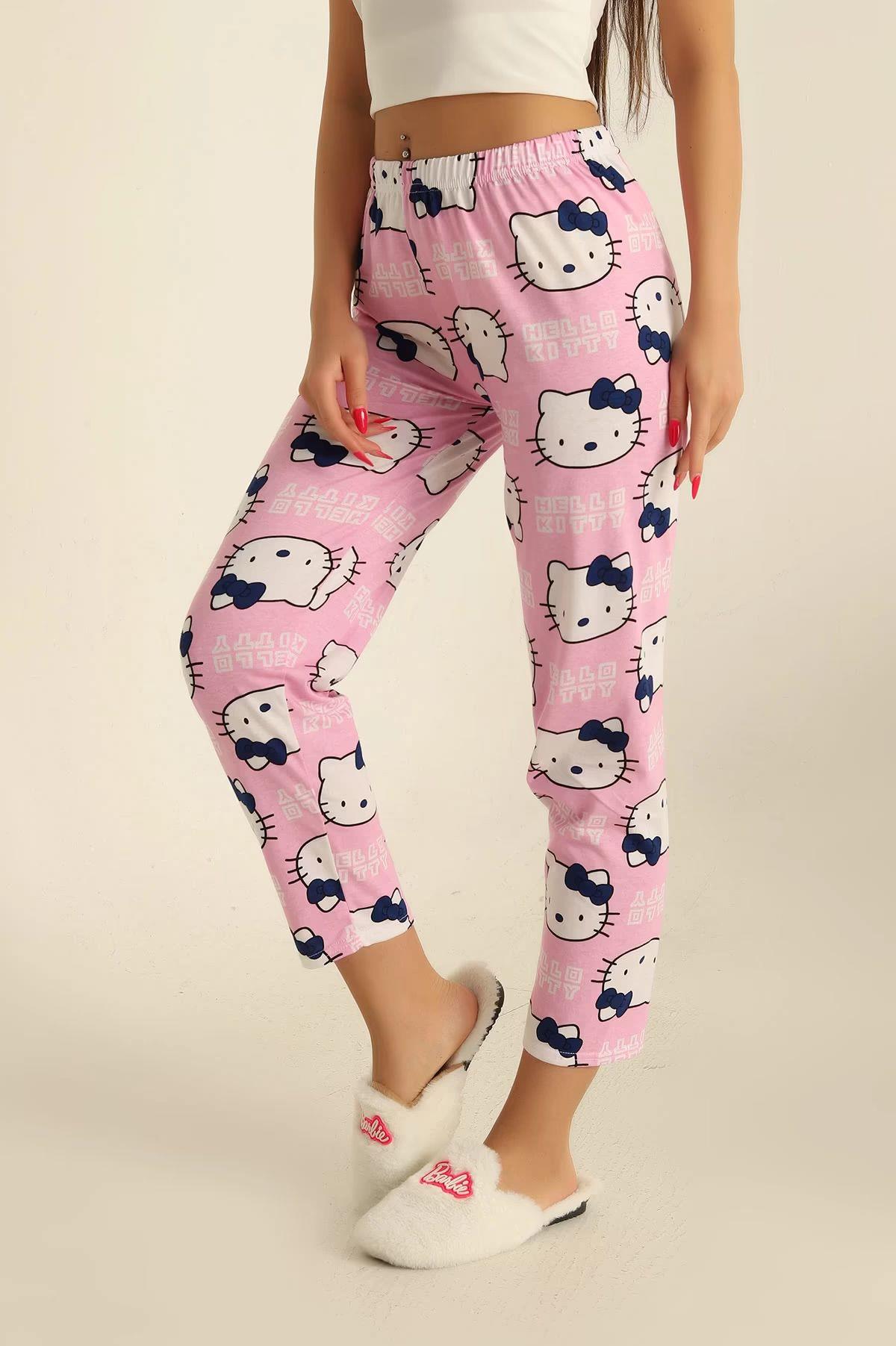 Hello Kİtty Baskılı Pijama Pembe
