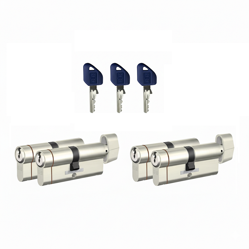 Dormakaba Gege Pextra Plus Çelik Takviyeli Barel 4 Lİ SET 70MM (Dubleks Daireler İçin) 