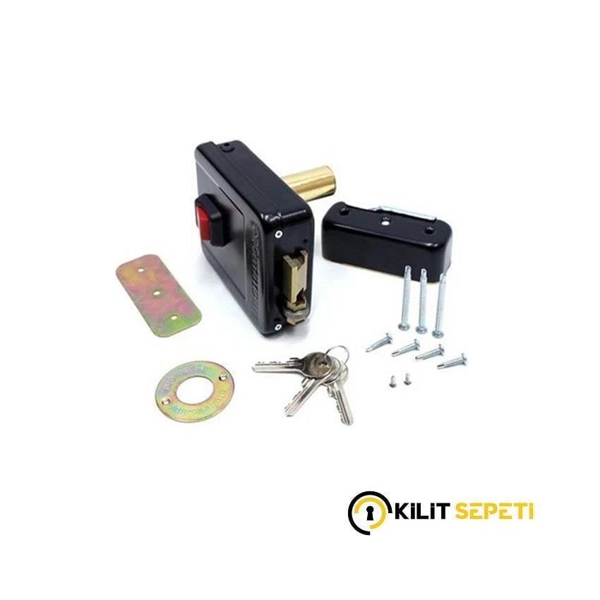 Otomatsan Elektrikli Kapı Kilidi Siyah (52MM)