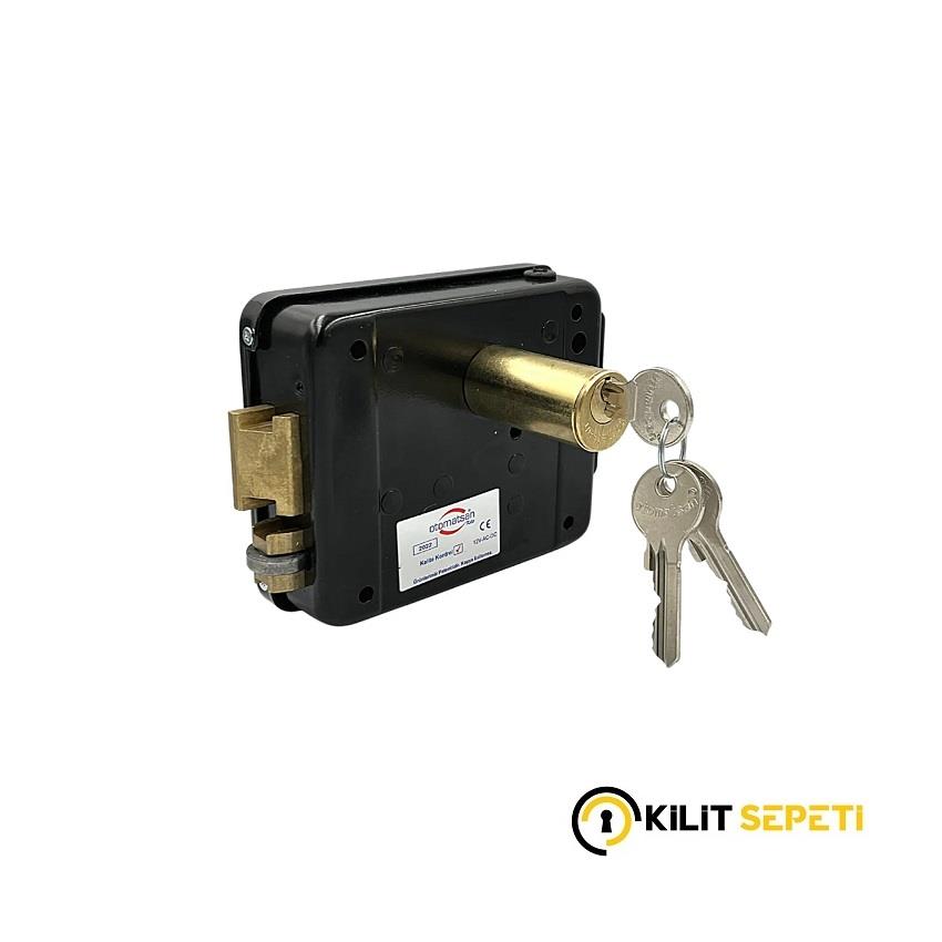 Otomatsan Elektrikli Kapı Kilidi Siyah (52MM)