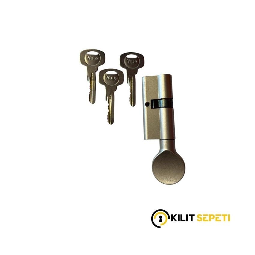 Yale Monoblok Çelik Kapı Emniyet Kilidi Standart Silindir 68mm 3 Anahtarlı Dökme Set Kutusuz
