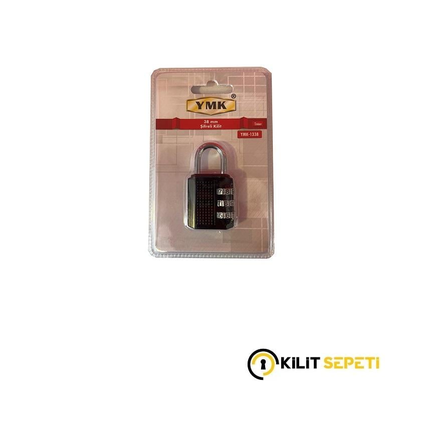 Ymk-1338 Üç Basamaklı Şifreli Asma Kilit Siyah 38 mm