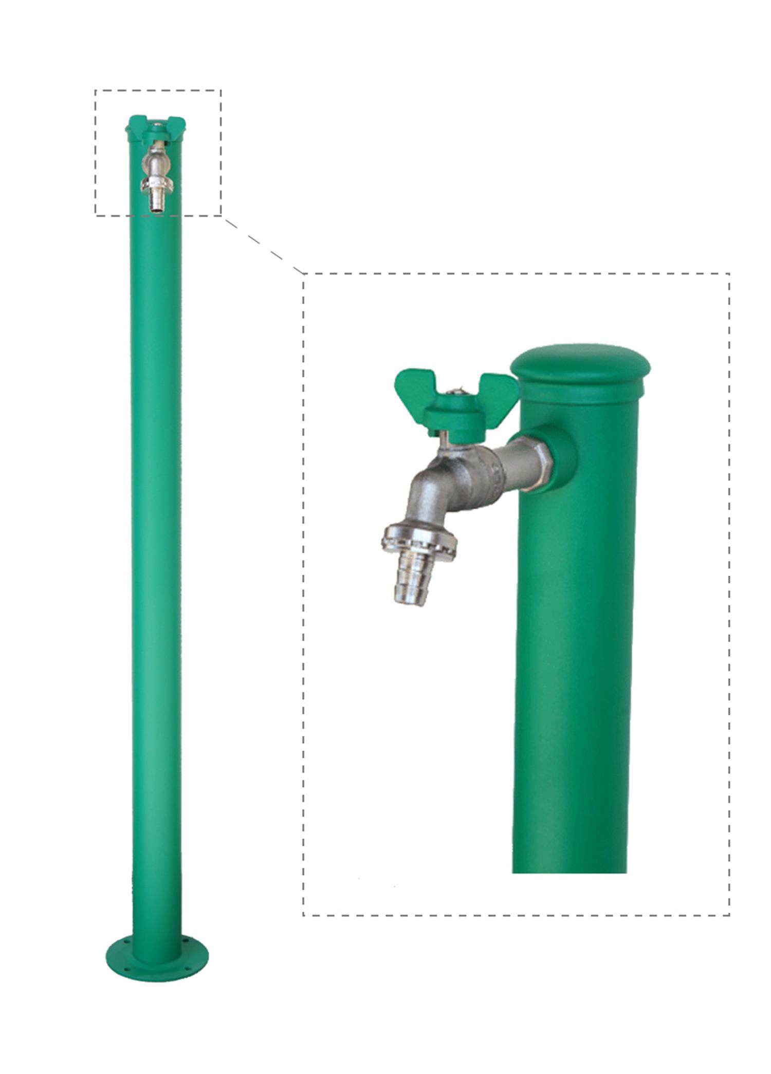 Bahçe Çeşmesi Yuvarlak Açık Yeşil 5*17*86cm