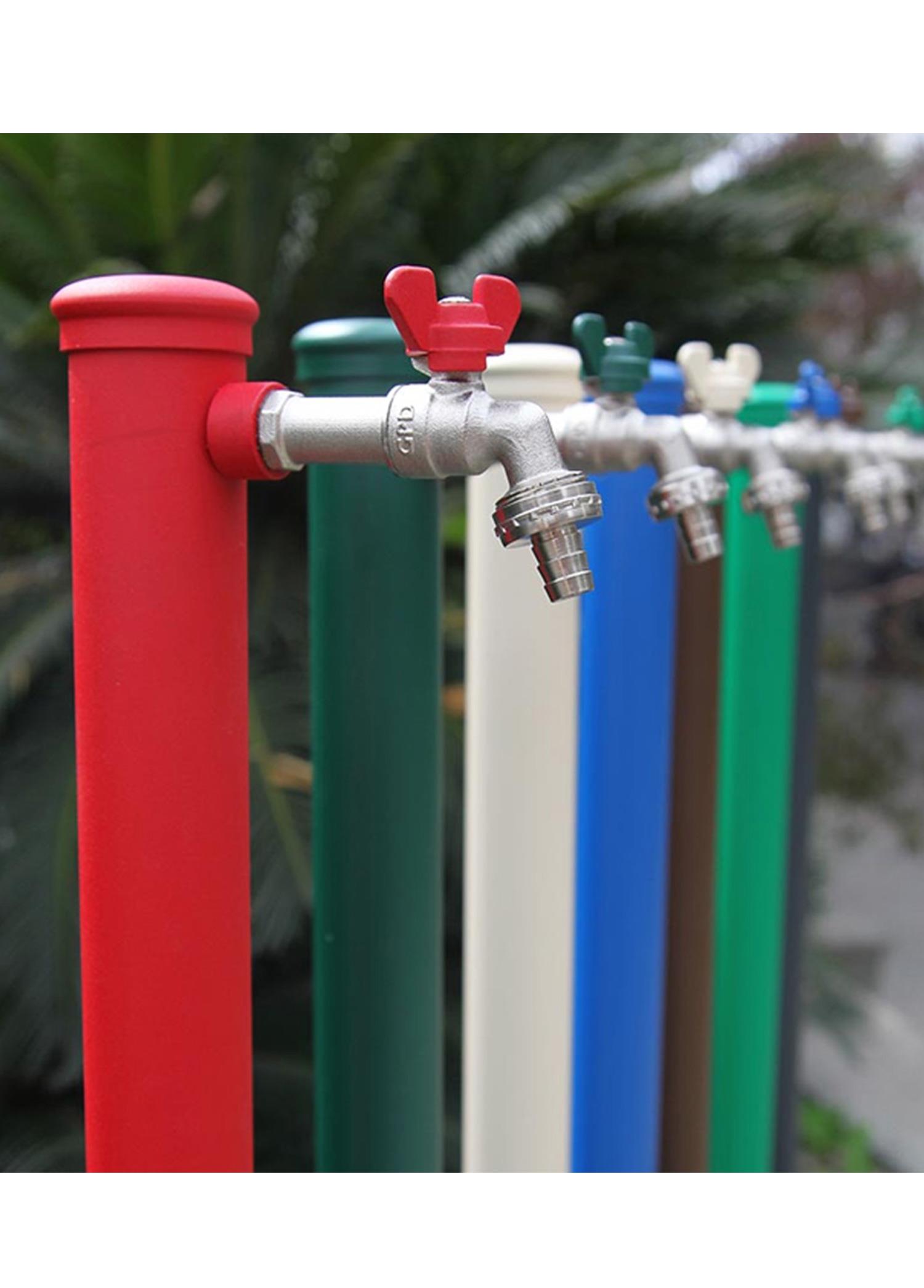 Bahçe Çeşmesi Yuvarlak Kırmızı 5*17*86cm