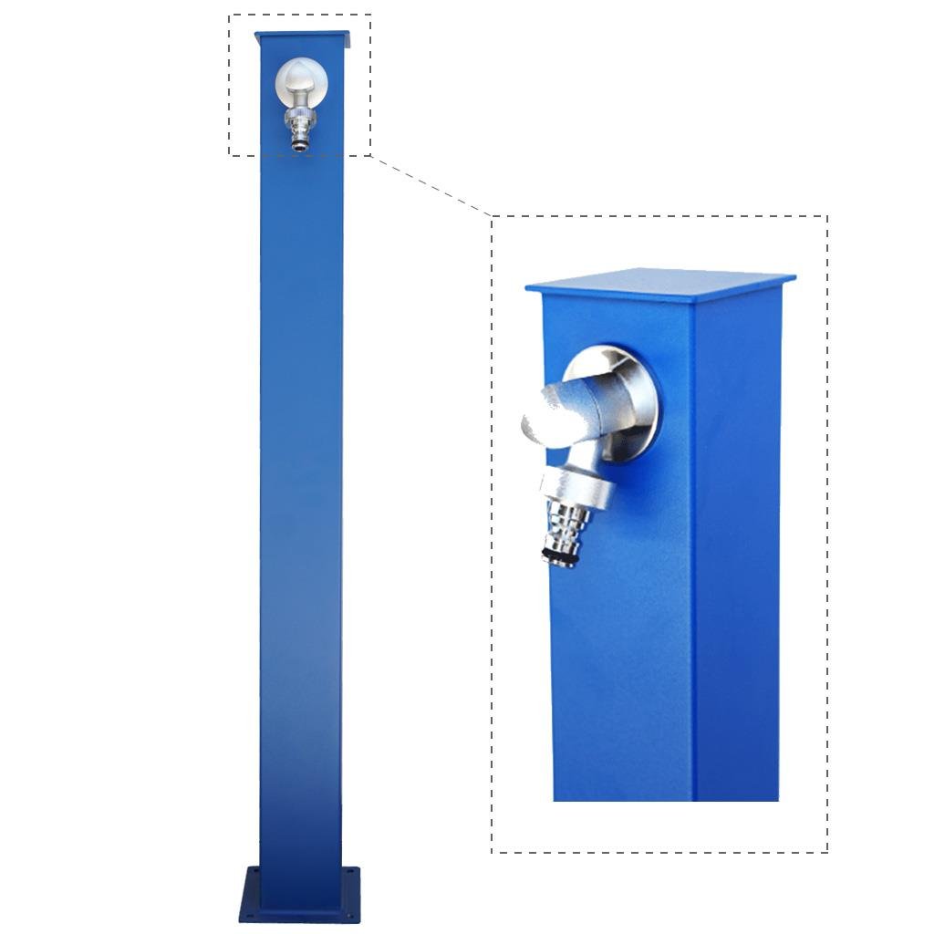 Kare Bahçe Çeşmesi Mavi 8*15*86cm 