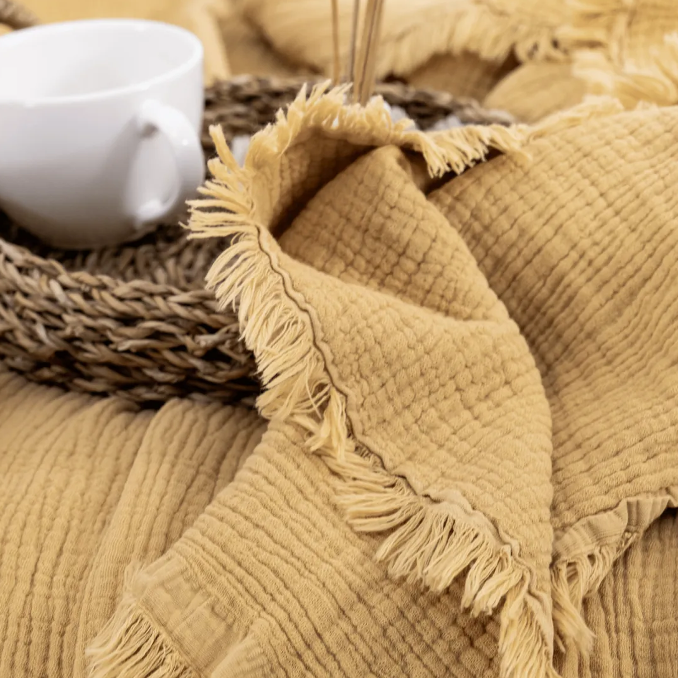 Müslin Yatak Örtüsü Buttercream