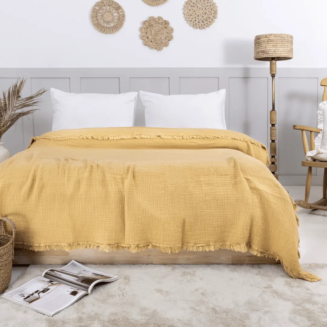 Müslin Yatak Örtüsü Buttercream