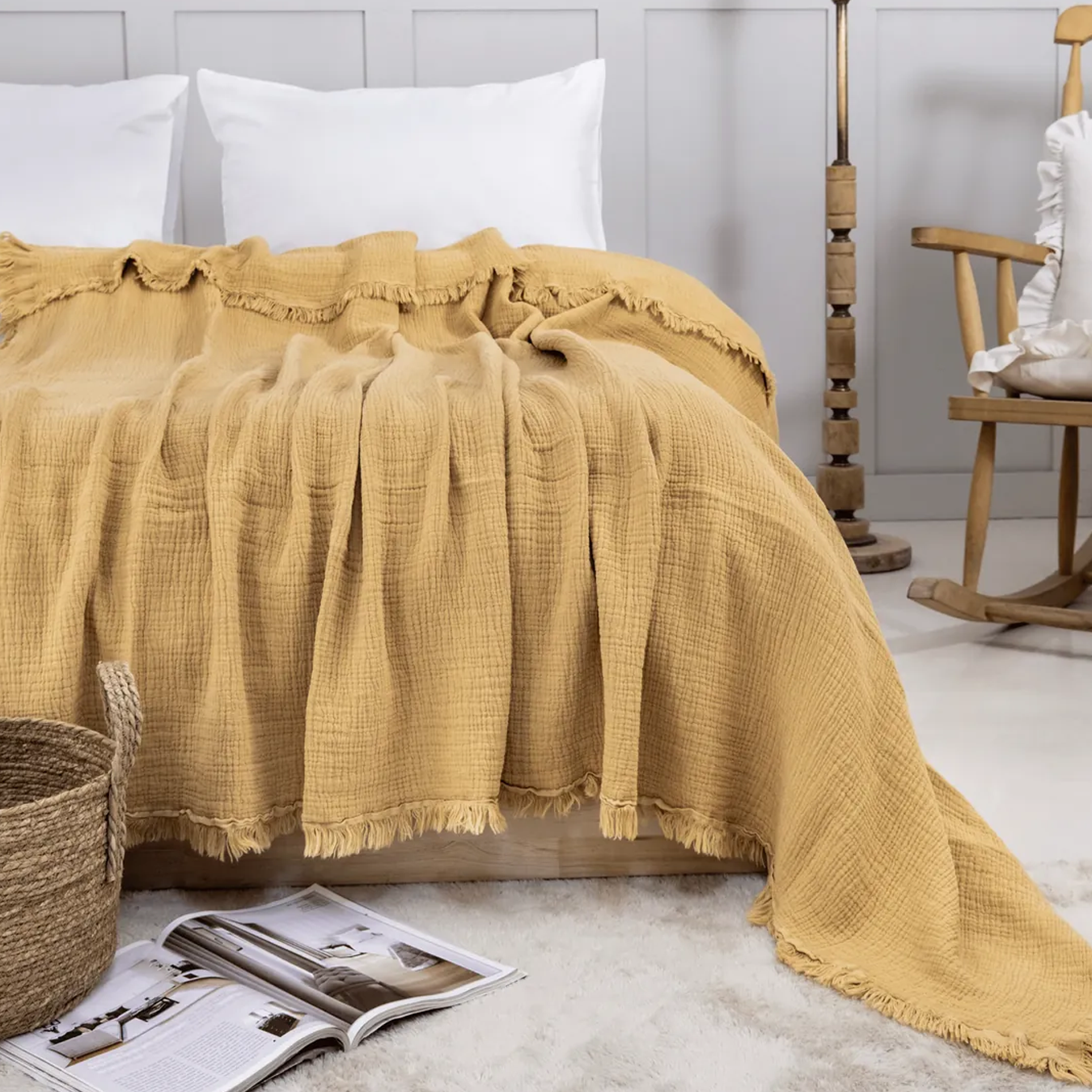 Müslin Yatak Örtüsü Buttercream