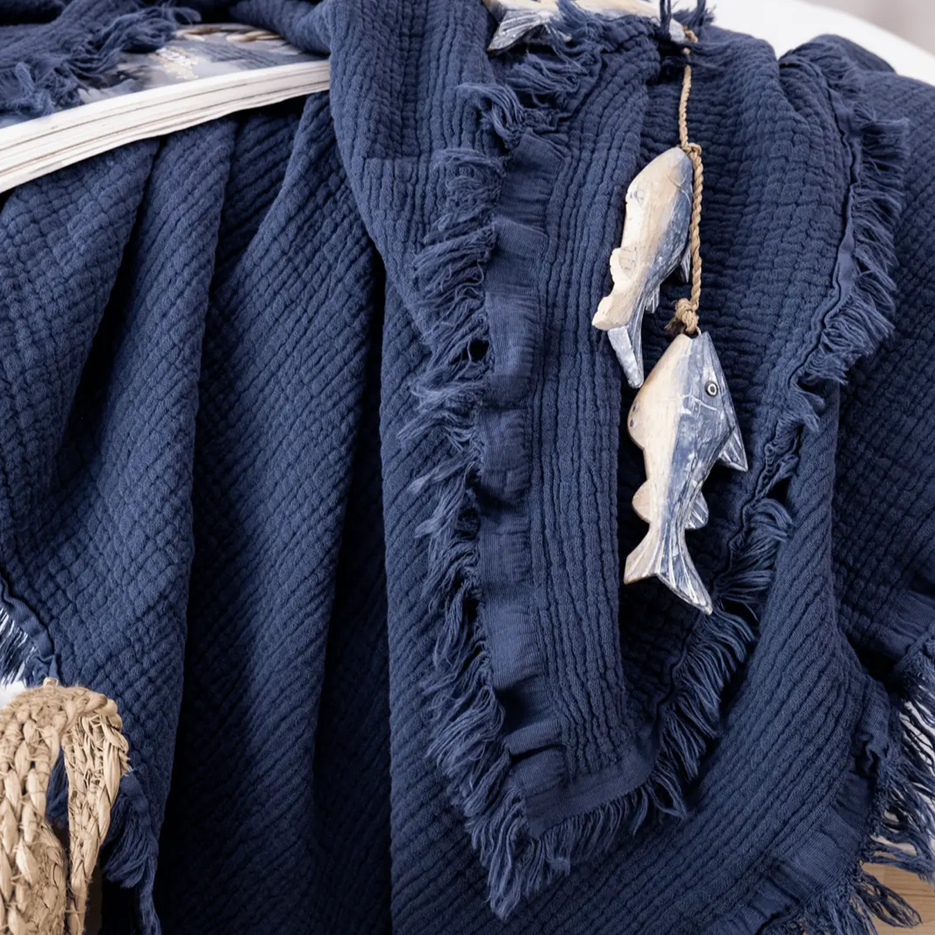 Müslin Yatak Örtüsü Ocean Breathe