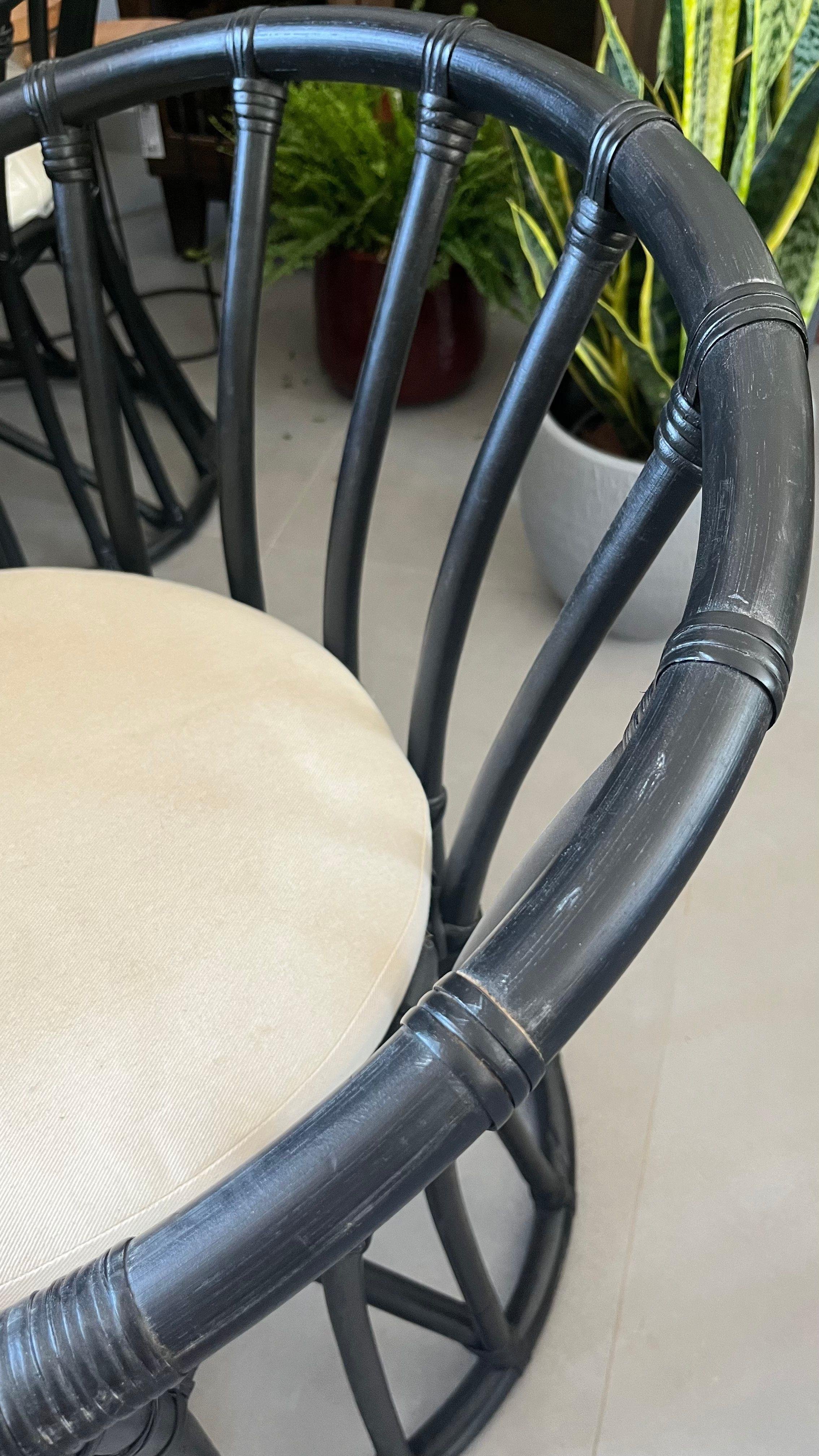 Siyah Cush Rattan Sandalye