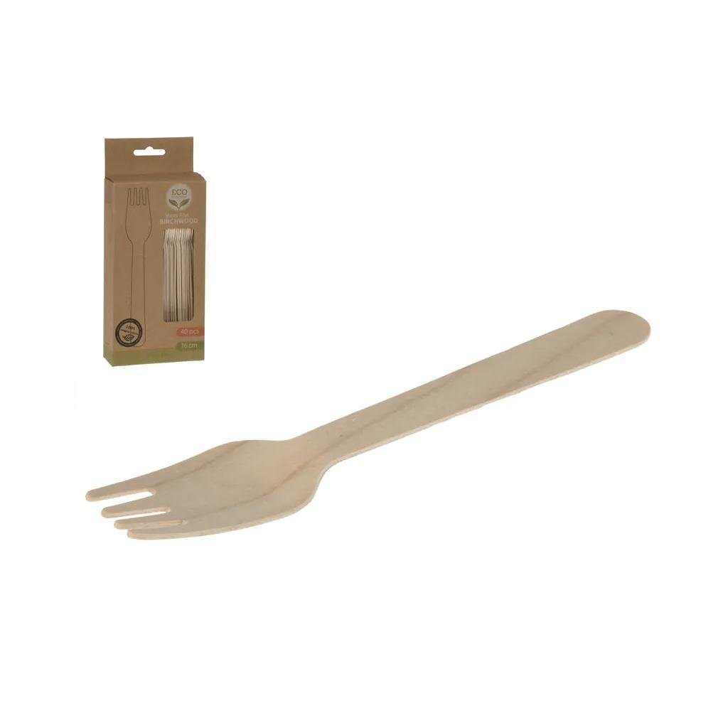 Tahta Çatal 40 Adet 16cm
