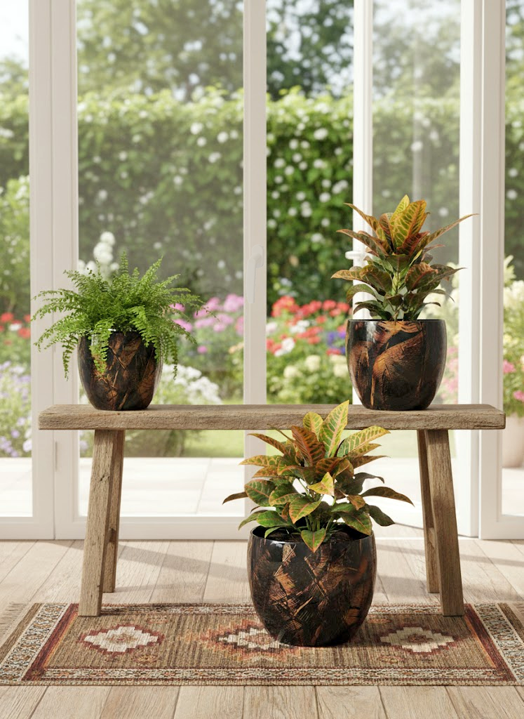 Vive Siyah Metal Saksı L