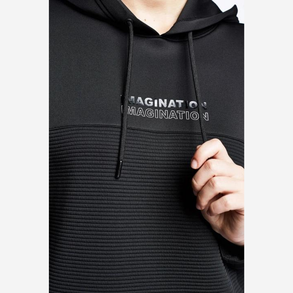 Siyah Kadın Kapüşonlu Sweatshirt 