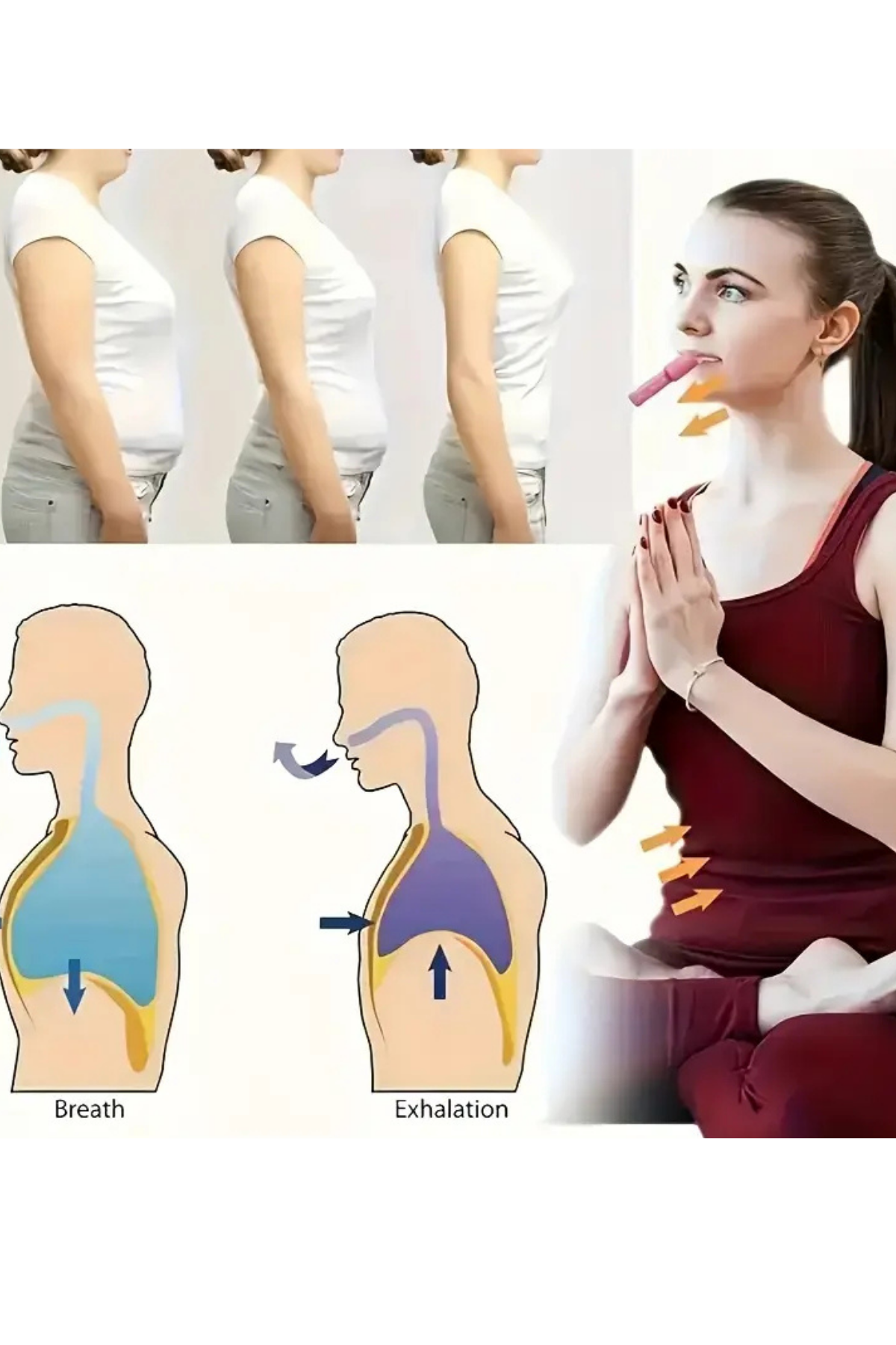 1 adet-Goglobal Manuel Karın Nefes Eğitmeni – Duruş Düzeltici, Zayıflama ve Çekirdek Güç İçin Yoga & Fitness Yardımcısı, Pil Gerektirmez, Pembe/Mavi Renk Seçenekli