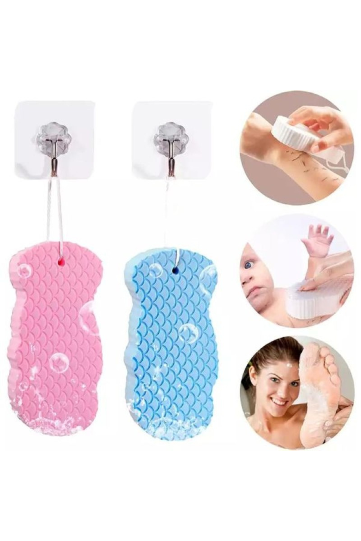 Banyo Lifi ve Bebek Peeling Süngeri - Dayanıklı ve Uzun Ömürlü Çok Amaçlı Sünger Slikon