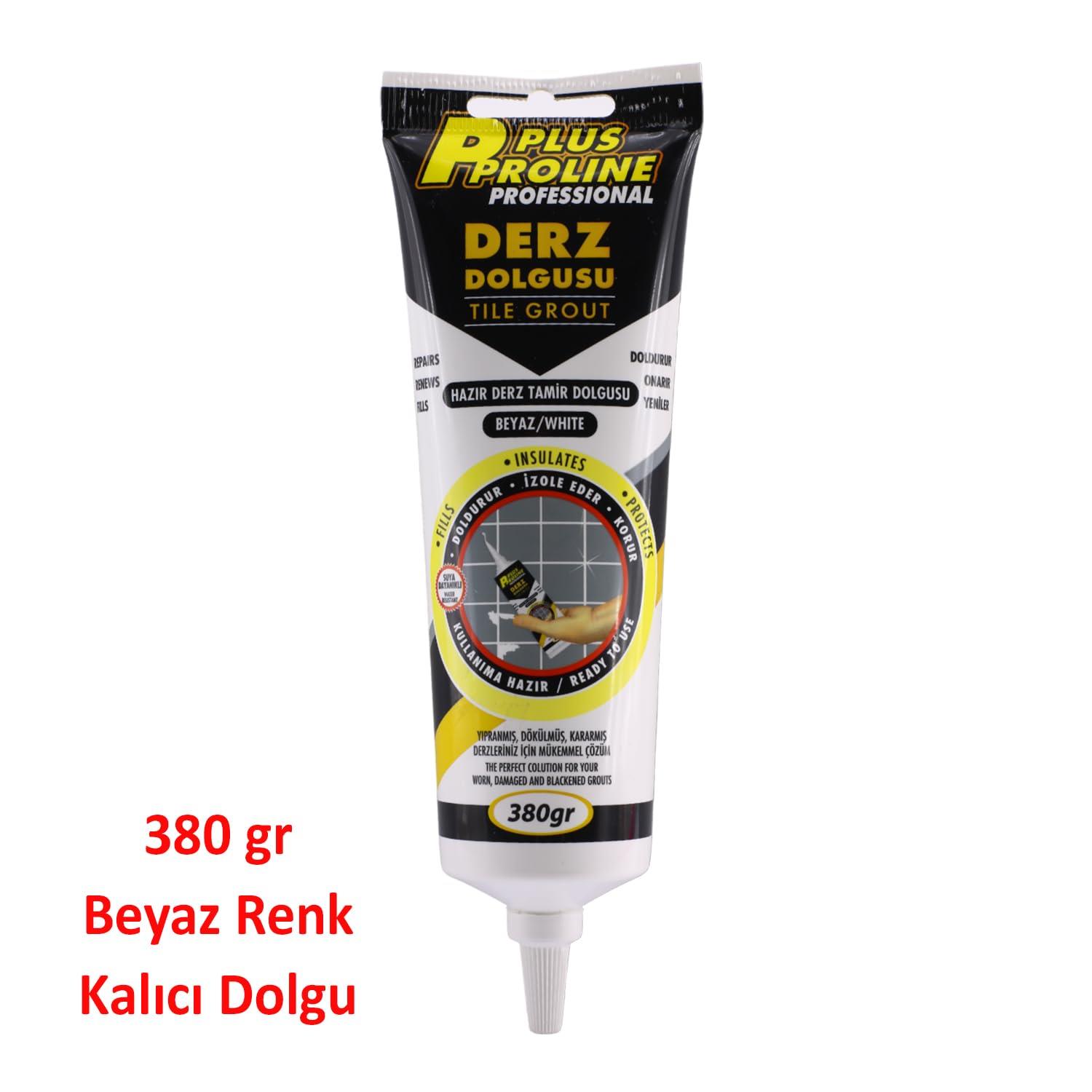 Beyaz Derz Dolgu 380 gr – Fayans, Seramik, Mermer, Duvar ve Zemin Tadilatı İçin | Wc & Banyo Tamir Dolgusu