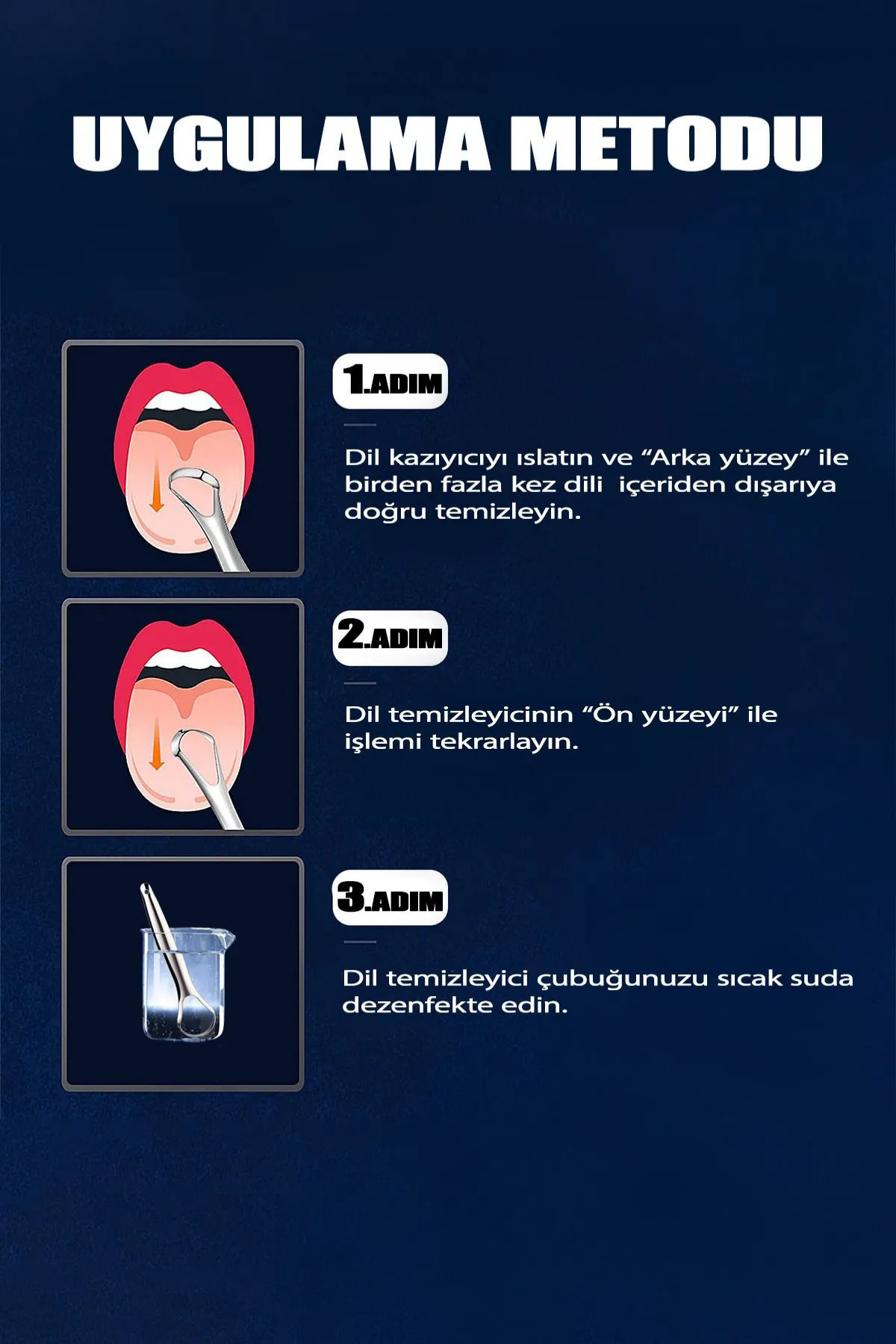 Dil Temizleyici Paslanmaz Çelik Ağız Bakım Fırçası Dil Plak Temizleme Dil Sıyırıcı Aparat