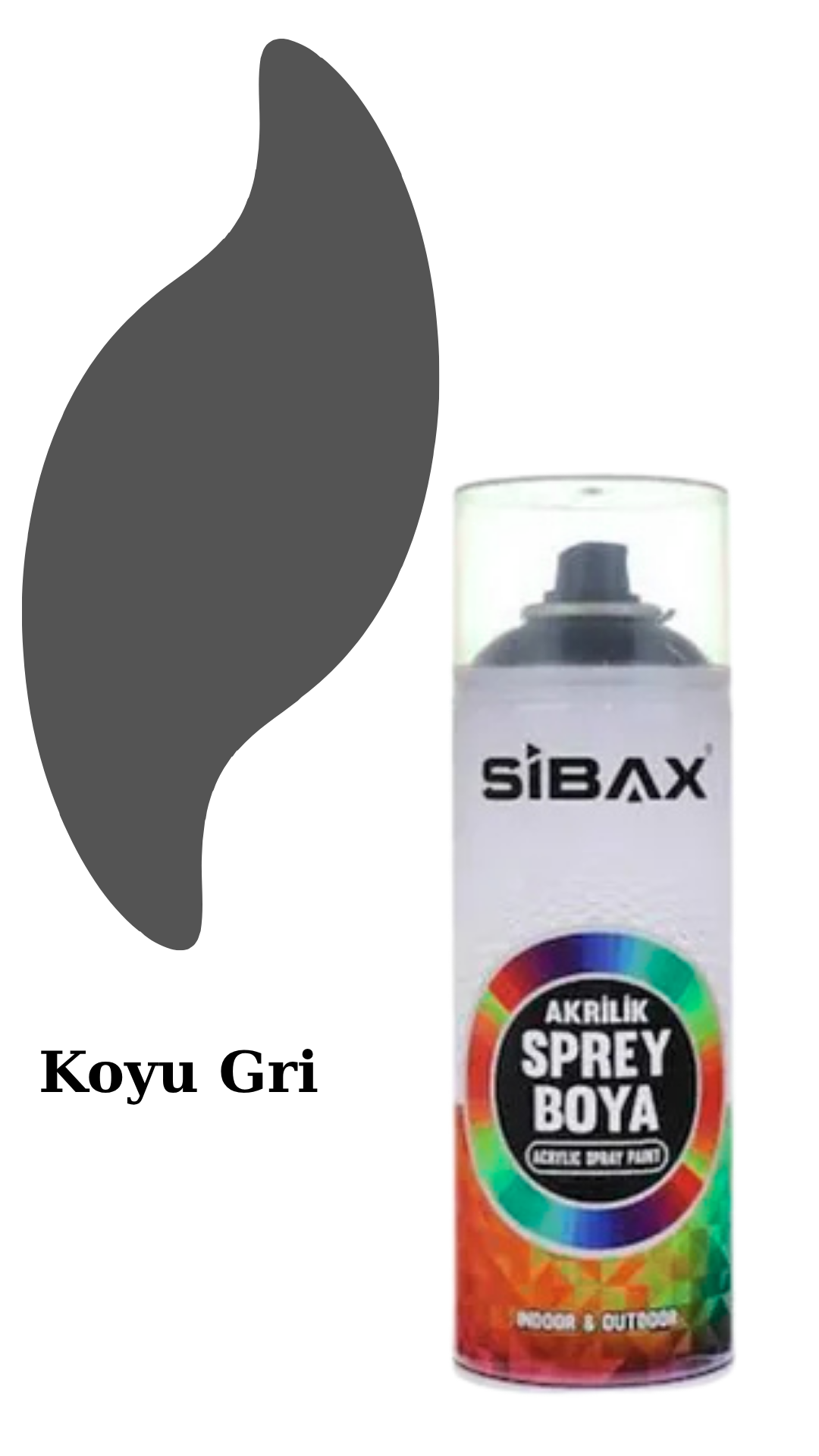Sibax Akrilik Sprey Boya – 400 ml | Parlak Renkli Hızlı Kuruyan Boya | Metal, Ahşap, Cam, Plastik, Duvar Uyumlu | Tüm Renkler