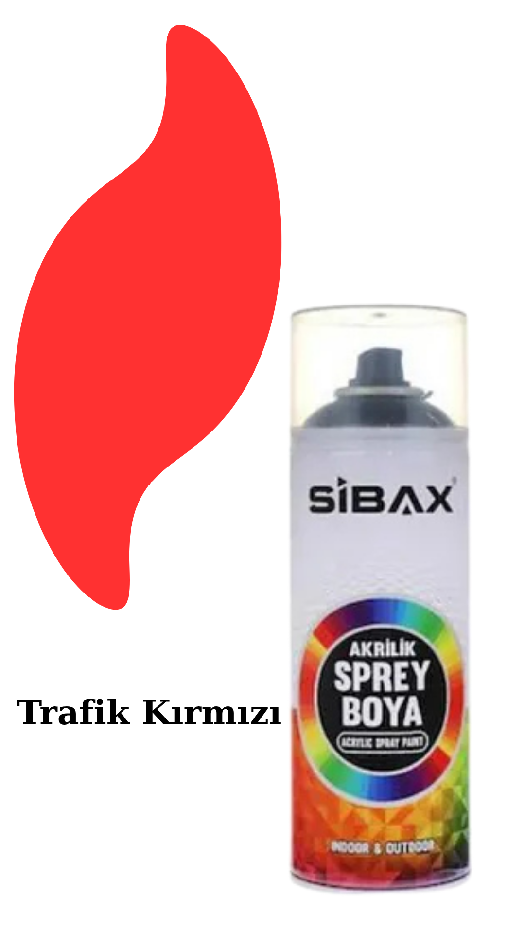 Sibax Akrilik Sprey Boya – 400 ml | Parlak Renkli Hızlı Kuruyan Boya | Metal, Ahşap, Cam, Plastik, Duvar Uyumlu | Tüm Renkler