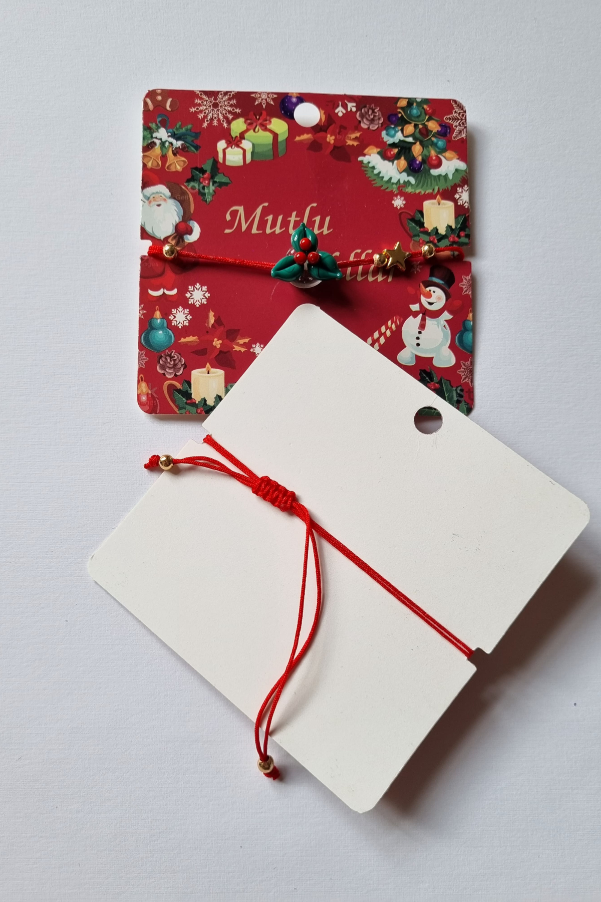 Yılbaşı Murano Cam Bileklik Yeni Yıl Temalı Noel Bileklik