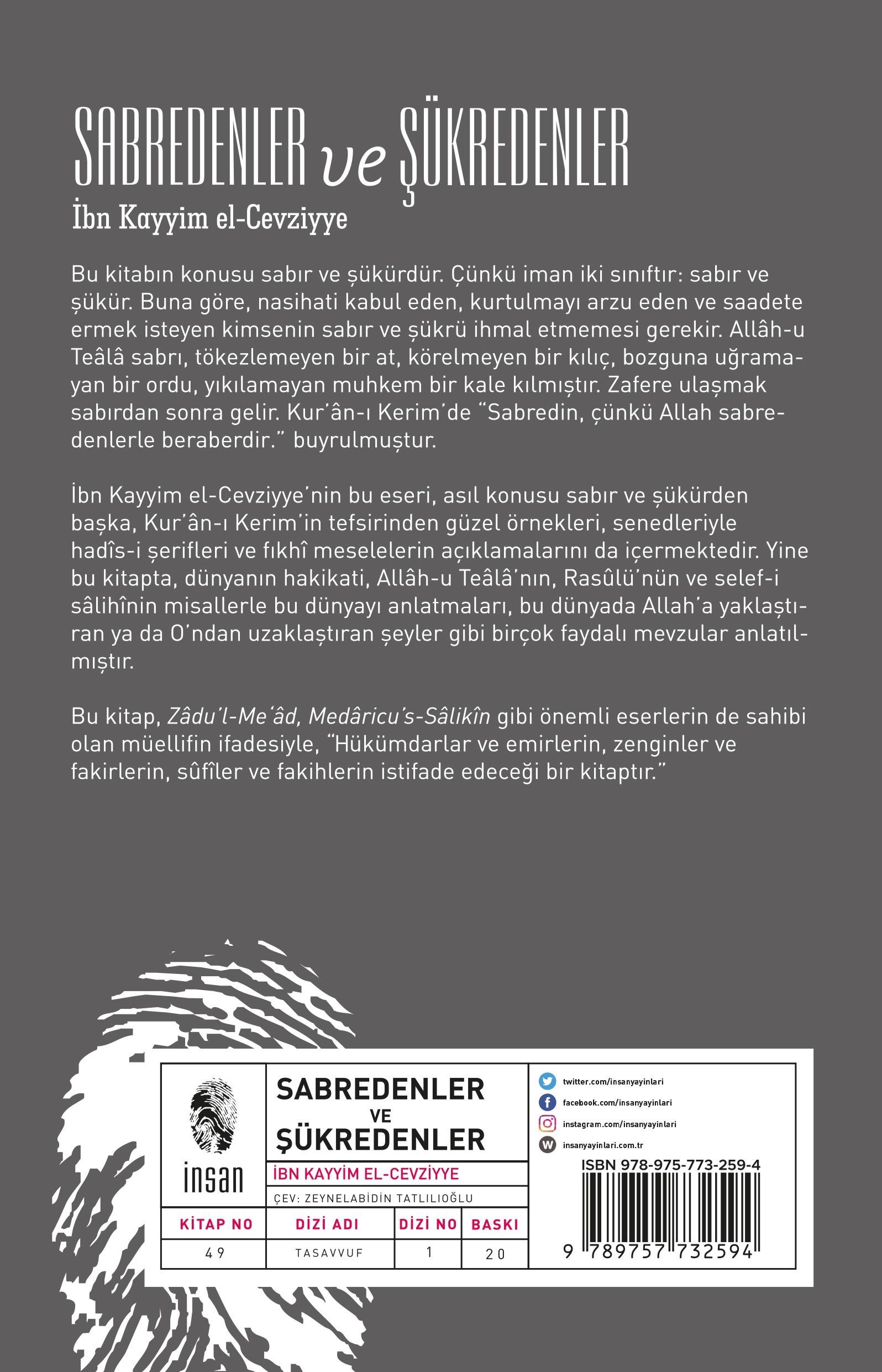 Sabredenler ve Şükredenler - 9789757732594
