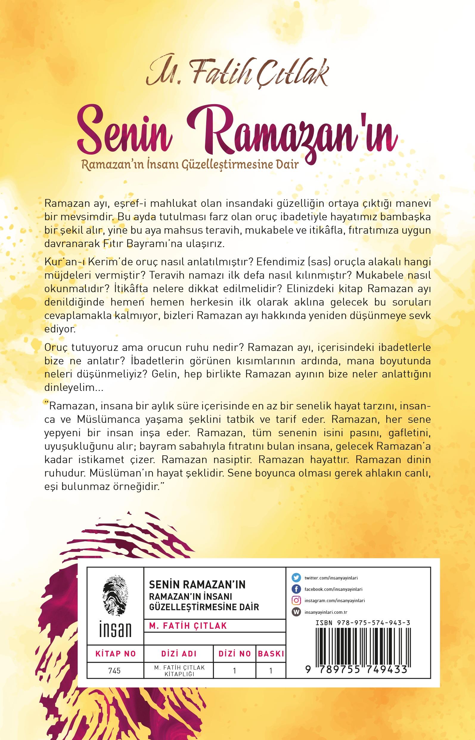 Senin Ramazan'ın - Fatih Çıtlak Hoca İmzalı 