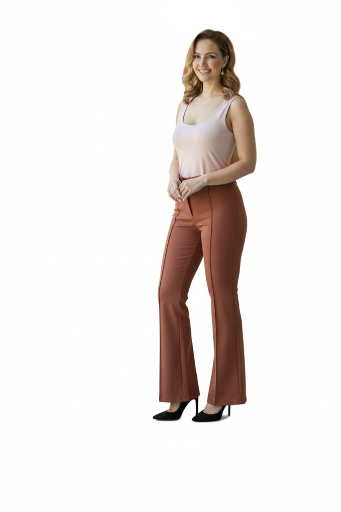 BEK KADIN PANTOLON-KAHVERENGİ