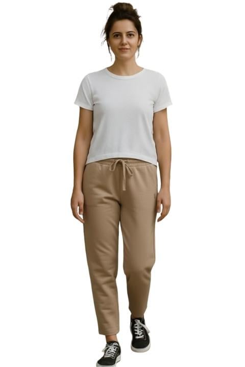 BOL PAÇA KADIN İKİ İPLİK EŞOFMAN ALTI-BEJ