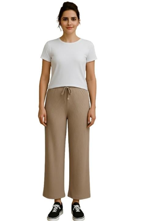 BÜRÜMCÜK LASTİKLİ PANTOLON-BEJ