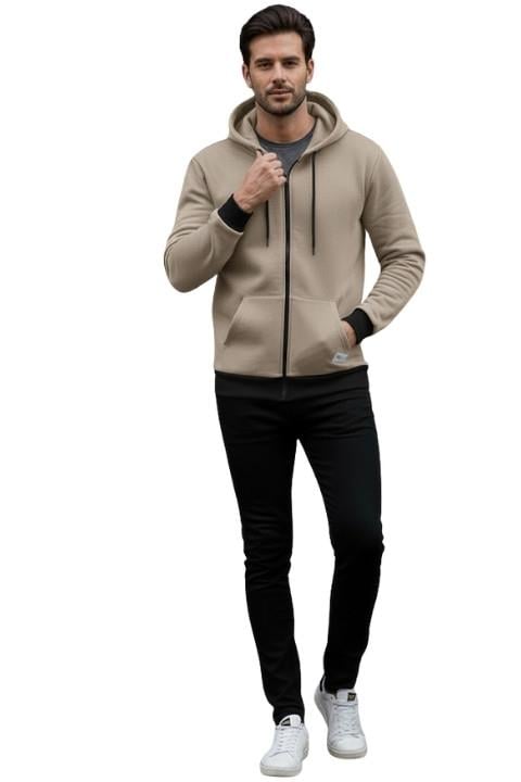 ERKEK 2 İPLİK KAPÜŞONLU-BEJ