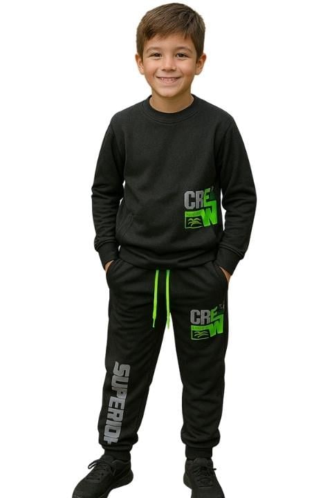 Erkek Çocuk Baskılı Ribanalı Eşofman Altı