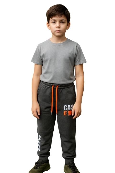 Erkek Çocuk Baskılı Ribanalı Eşofman Altı