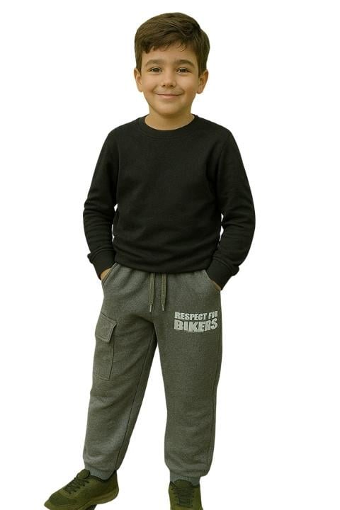 Erkek Çocuk Baskılı Ribanalı Eşofman Altı