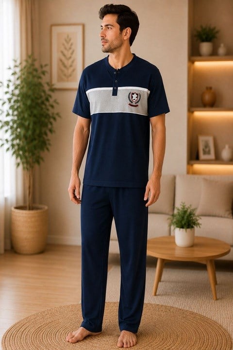 Erkek Kısa Kol Süprem Pijama Takımı - HFZ
