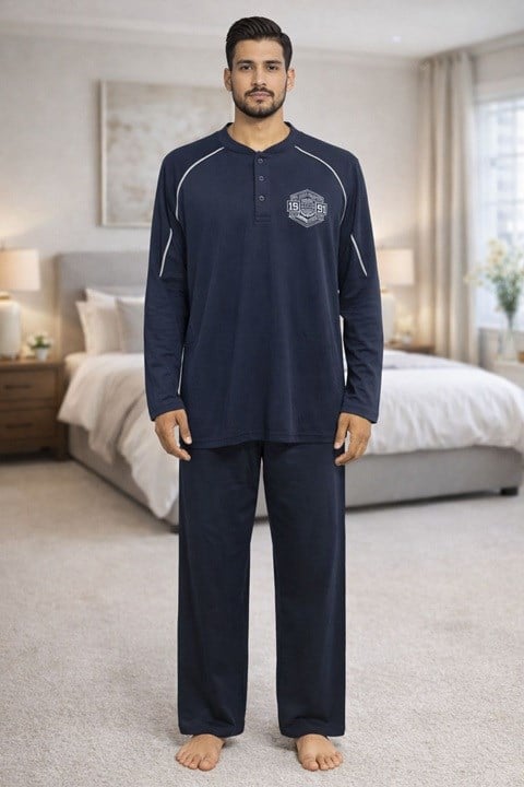Erkek Süprem Uzun Kol Pijama Takımı
