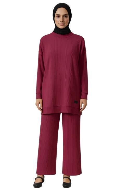 HELİN KADIN TUNİK TAKIM-BORDO