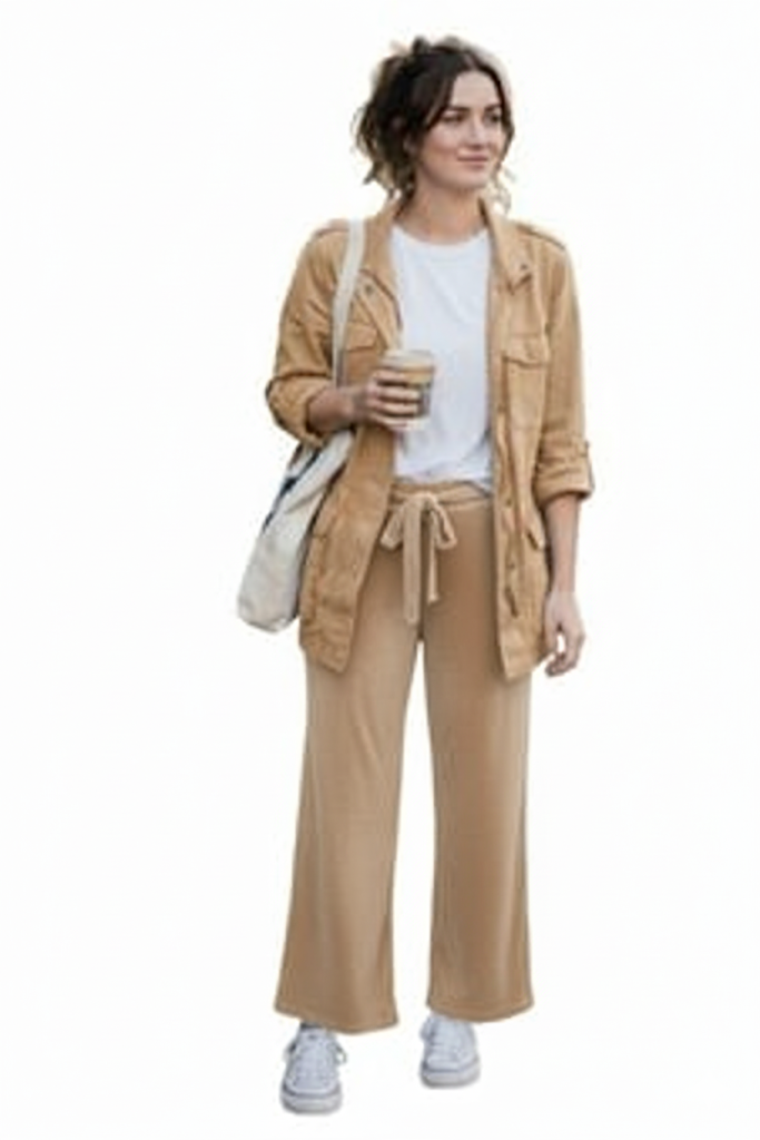 KADİFE ALT PİJAMA-KAHVERENGİ