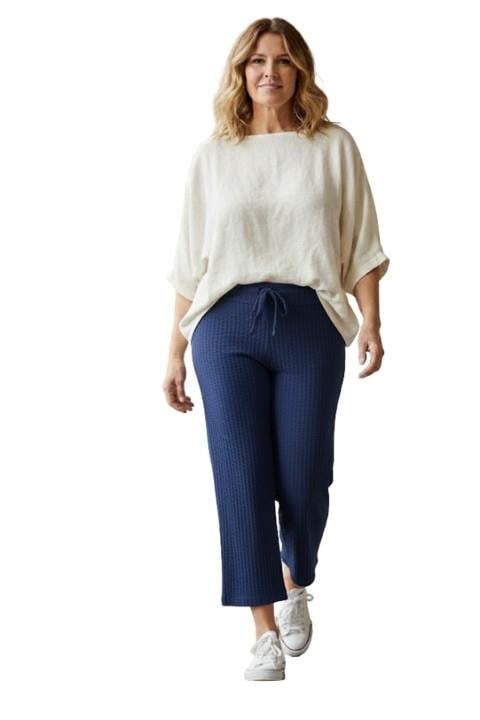 KALIN LASTİK KADIN BABIL PANTOLON-LACİVERT