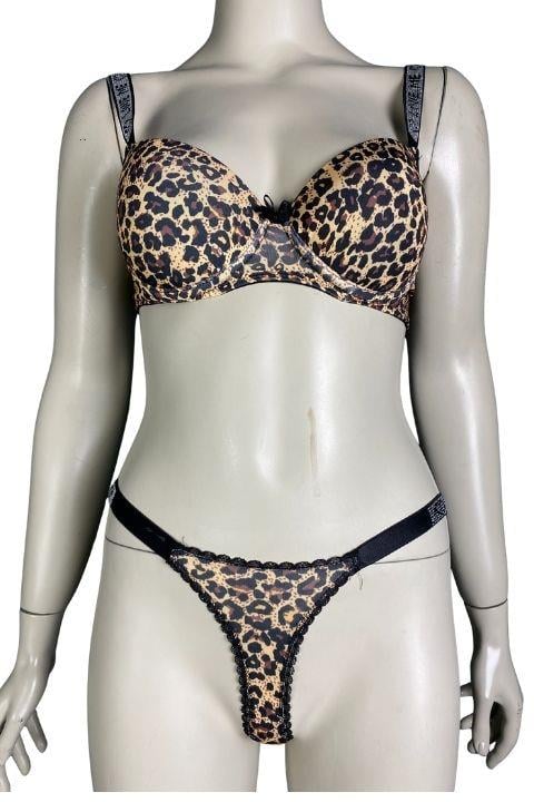 LOVE SECRET DOLGULU 2 Lİ SÜTYEN TAKIM LEOPAR