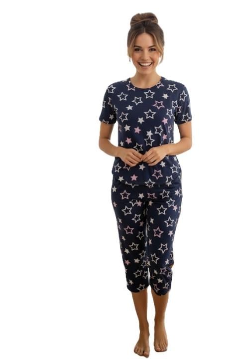 MİLAN KISA KOL KAPRİLİ PİJAMA TAKIMI