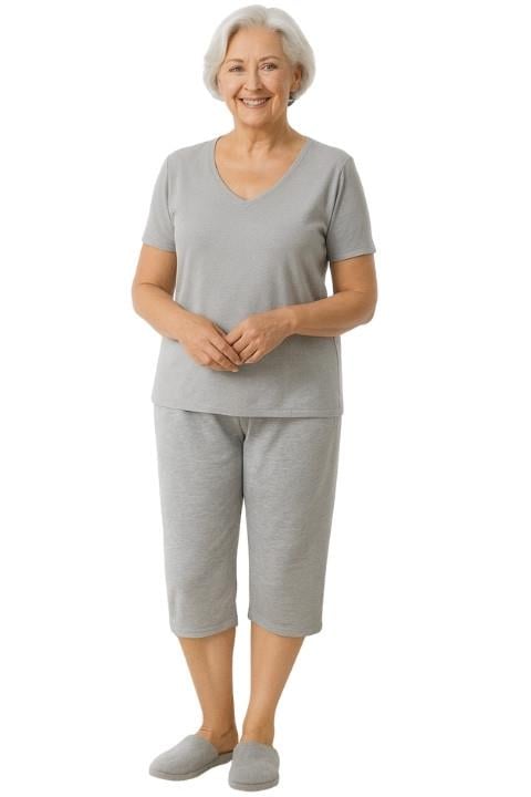 STİL DİZ ALTI KADIN TAYT BATTAL GRİ