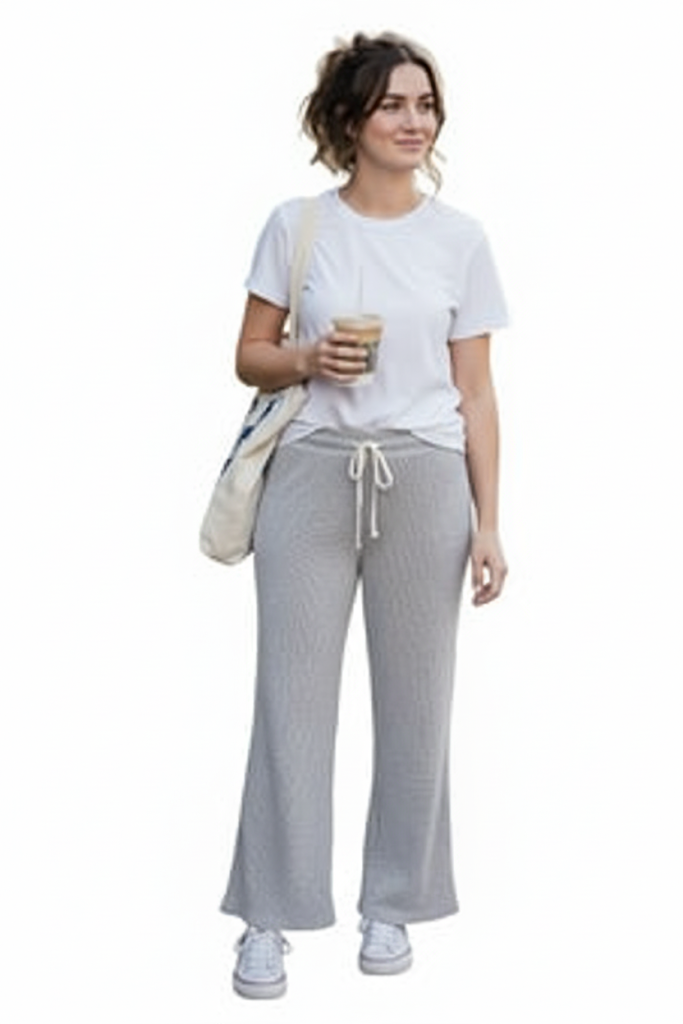 SU YOLU KADIN PANTOLON-SİYAH