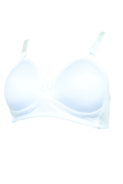 Balensiz Süngerli Toparlayıcı Dolgusuz Sütyen - Beyaz