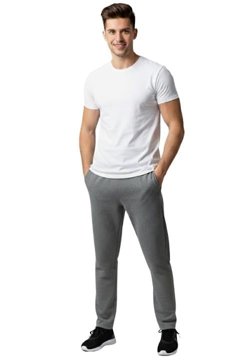 Erkek 2 İplik Düz Paça  Eşofman -Koyu Gri